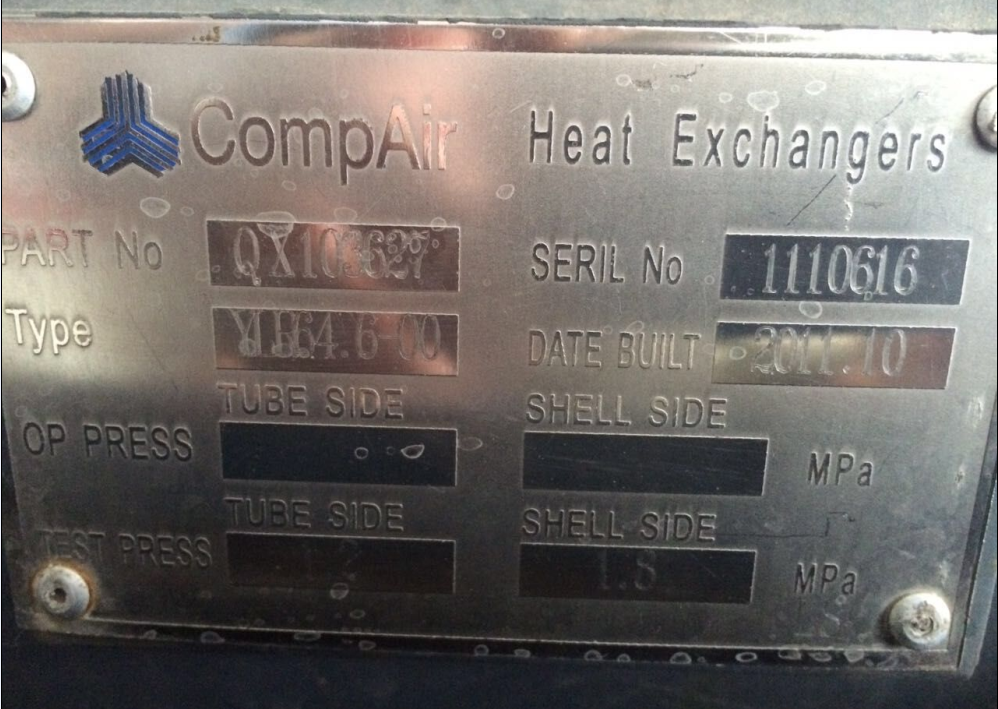 QX104495康普艾压缩机冷却器