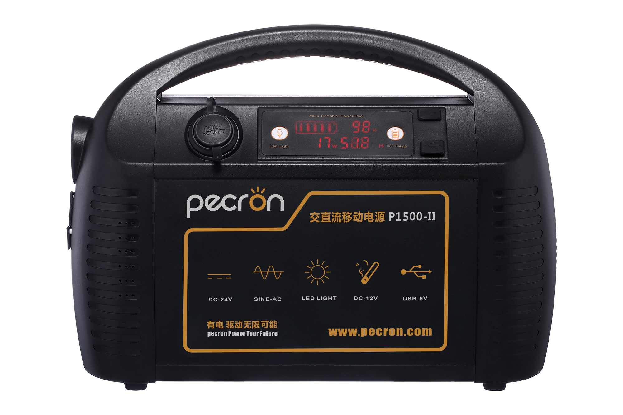 米阳pecron便携式交直流移动电源1000W输出大气烟尘采样电源直流DC12V/24V输出