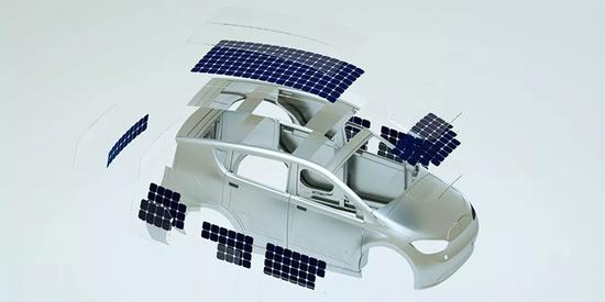 边开车边充电的太阳能汽车 最多增加30公里续航